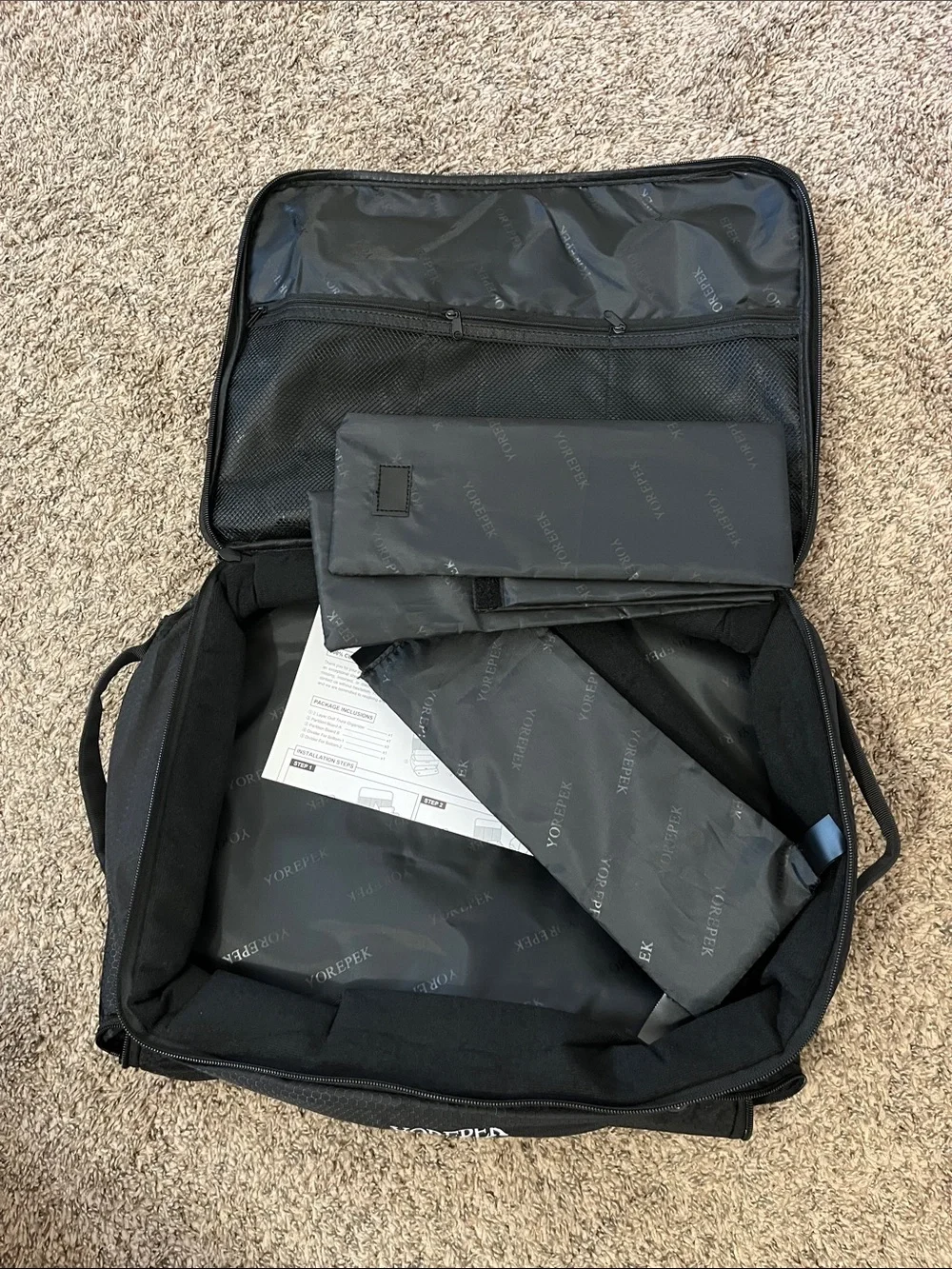 Men's Black Golf Trunk Organizer